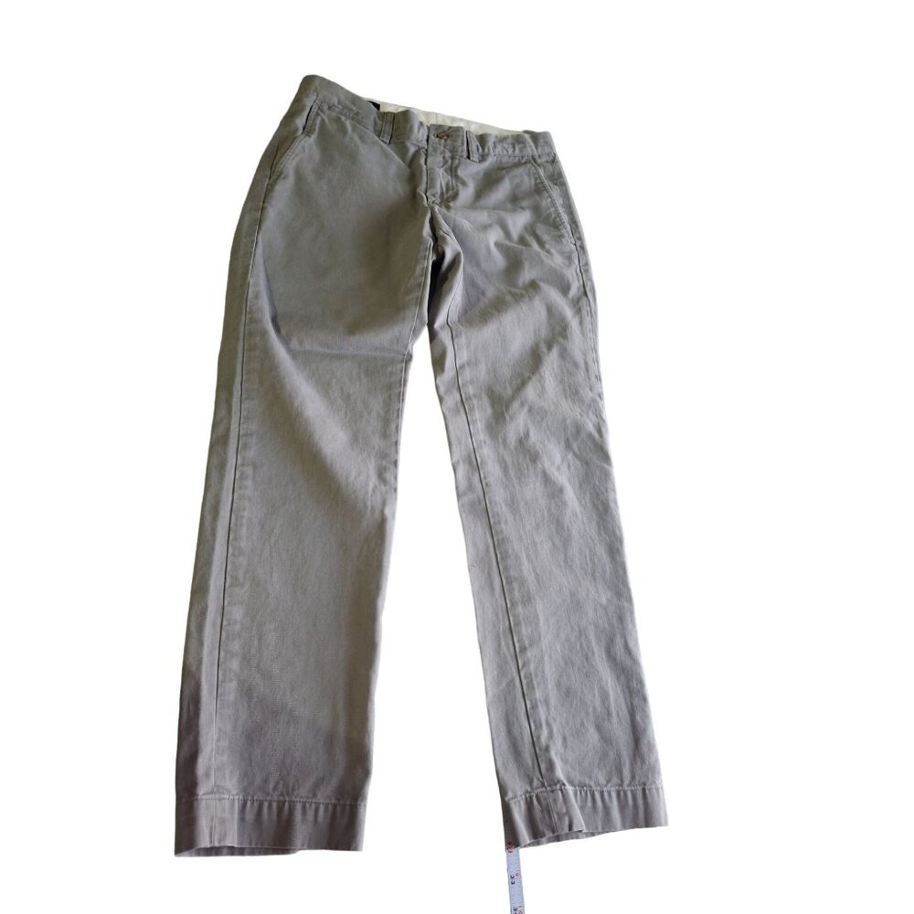 Polo Ralph Lauren Mens Khaki Pants 32W 27L Tan Slim Fit Preppy Classiccore
